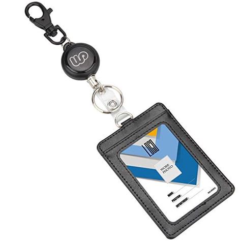 rfid shielded badge holder|retractable badge holder with wallet.